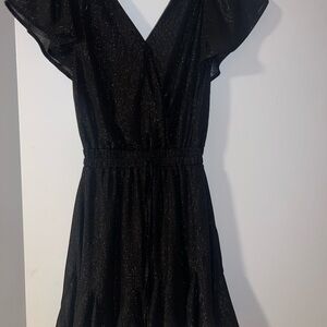Francesca's Collections Black Shimmer Dress